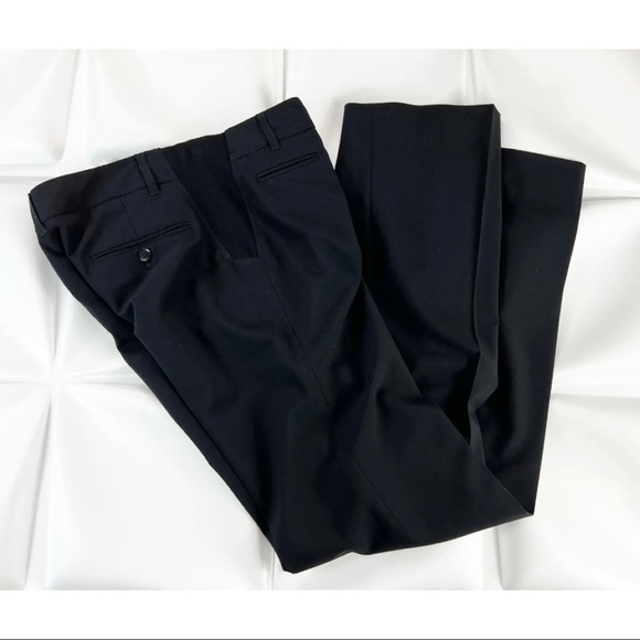 BCBG Maxazria Womens Sz S Black Straight Flared Leg Pants Work Career - Picture 7 of 9